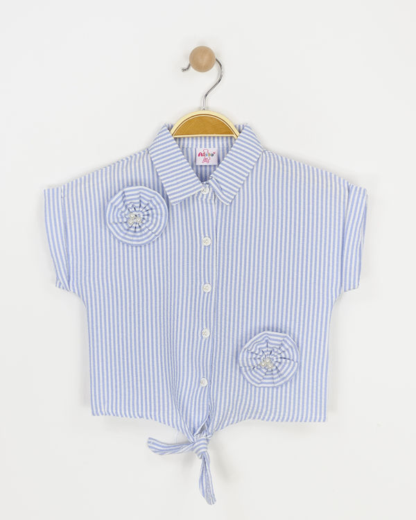 Picture of JH4236 GIRLS SMART SHIRT WITH FRONT KNOT BOW